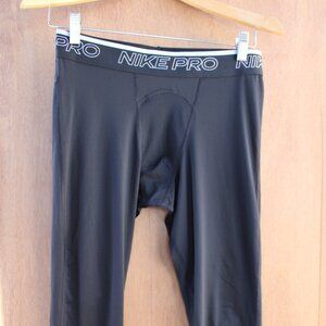 Nike Pro Dri-FIT Boys Compression Tights Black Size Large Youth Athletic Legging
